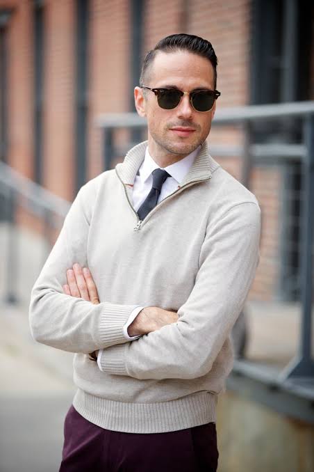 Branded quarter-zip pullover